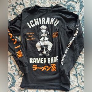 Two naruto shirts one long sleeve & one short sleeve both size Small men’s